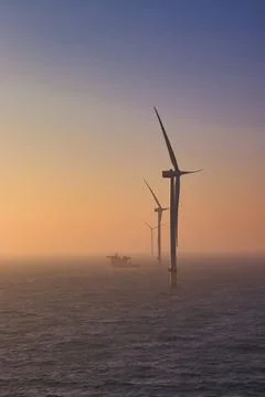 Offshore wind turbine Foto stock