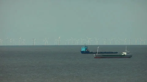 Offshore Windpark Margate Stock-Footage 24685450