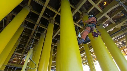 Offshore workers. Stock Footage 99142058