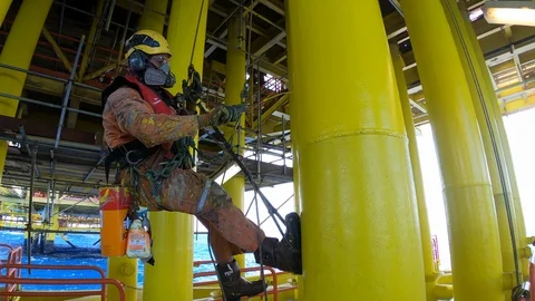 Offshore workers. Stock Footage 99142166