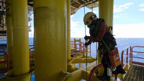 Offshore workers. Stock Footage 99142287
