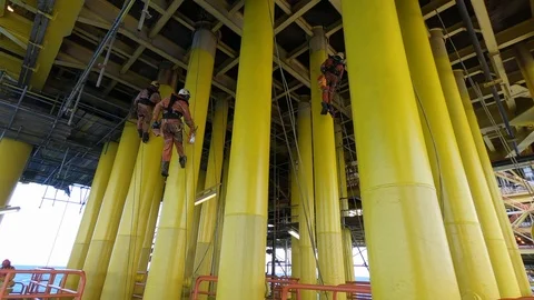 Offshore workers. Stock Footage 99142629