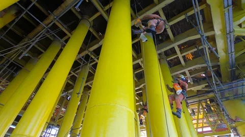 Offshore workers. Stock Footage 99142803