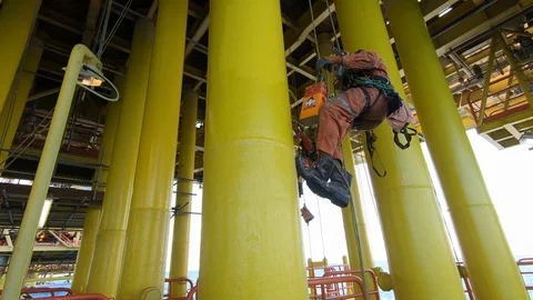 Offshore workers. Stock Footage 99143546