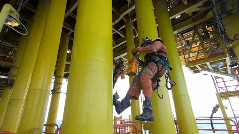 Offshore workers. Stock Footage 99143748