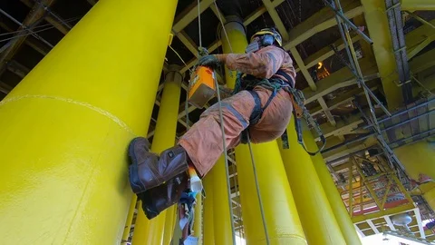 Offshore workers. Stock Footage 99143946