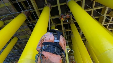 Offshore workers. Stock Footage 99144459