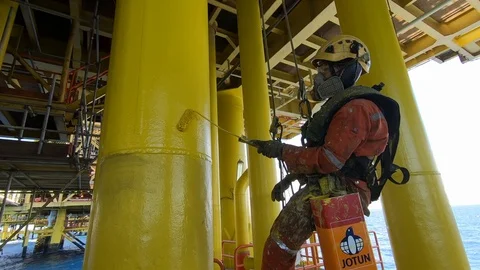 Offshore workers. Stock Footage 99144701