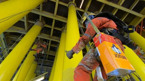 Offshore workers. Stock Footage 99144913