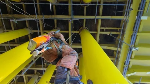 Offshore workers. Stock Footage 99145016