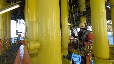 Offshore workers. Stock Footage 99145200