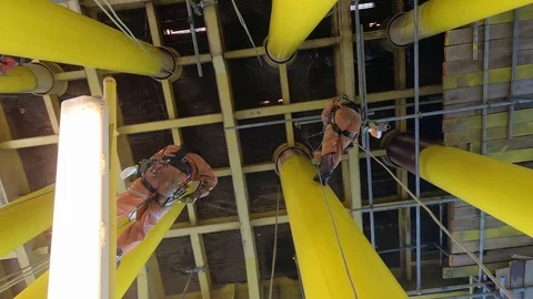 Offshore workers. Stock Footage 99145382