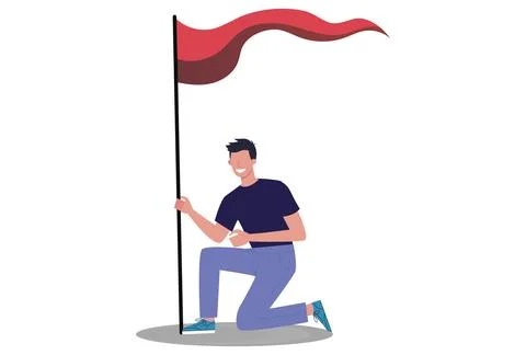 Offside Flag Concept Illustration Illustrazione stock