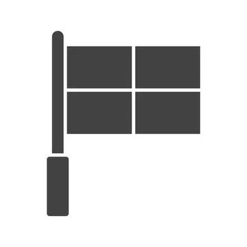 Offside Flag icon vector image. Illustrazione stock