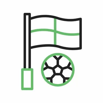 Offside Flag icon vector image. Illustrazione stock