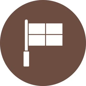 Offside Flag icon vector image. Illustrazione stock