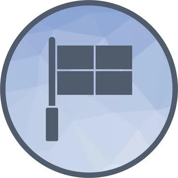 Offside Flag icon vector image. Illustrazione stock