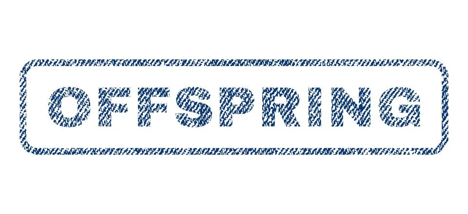 Offspring Textile Stamp Stock Illustration