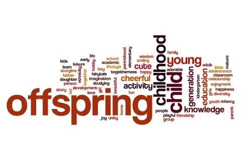 Offspring word cloud Stock Illustration