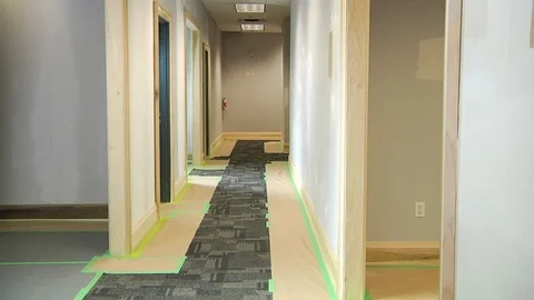 Ofice space renovation 스톡 동영상 111497512