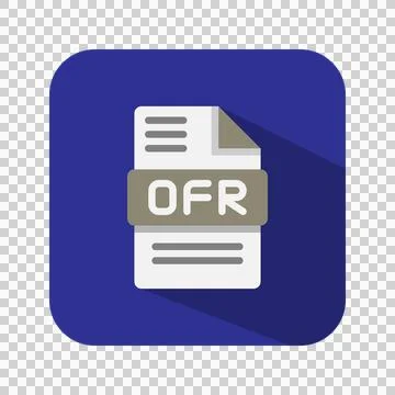 Ofr audio file flat icons, document, files type,extension, format symbol Stock Illustration