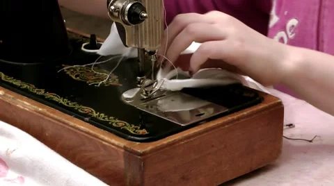 Often that you will sew - better and more cheaply, than to buy in shop. Stock-Footage 10573204