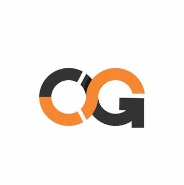 OG initials circle geometric company logo and vector icon Stock Illustration