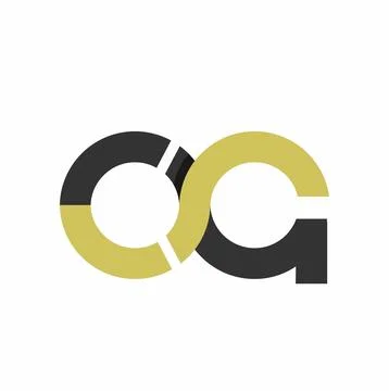 OG, oa initials circle geometric company logo and vector icon Stock Illustration