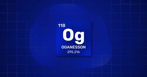 Oganesson chemical element Periodic Table Stock Footage 300776434