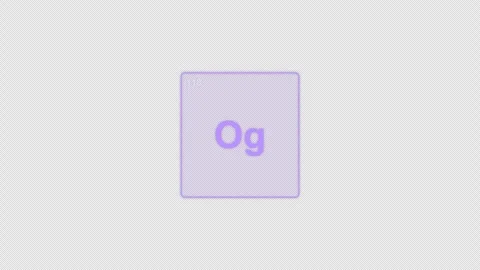 Oganesson Og Periodic Table Element Tile Clean No Text Animation Video Overlay A Stockbeeldmateriaal 339371800