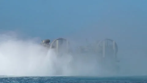 Ogasawara Hovercraft Slow Motion Stock Footage 332779841