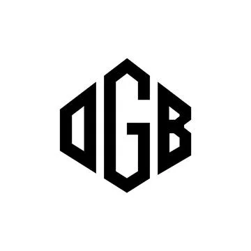 OGB letter logo design with polygon shape. OGB polygon and cube shape logo .. Stock Illustration