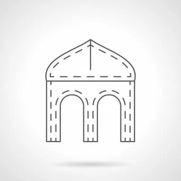 Ogee four-centered arch flat line vector icon Stockillustratie
