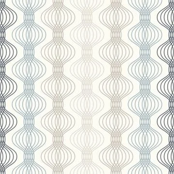 Ogee seamless vector curved pattern, abstract geometric background Stock Illustration
