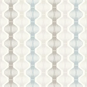 Ogee seamless vector curved pattern, abstract geometric background Stock Illustration