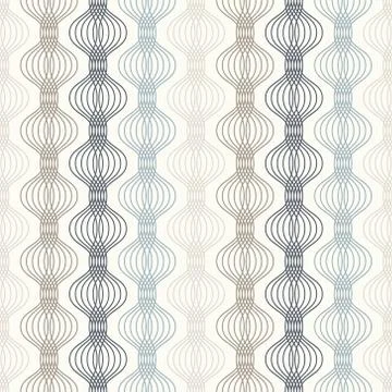 Ogee seamless vector curved pattern, abstract geometric background Stock Illustration