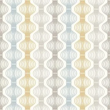 Ogee seamless vector curved pattern, abstract geometric background Stock Illustration
