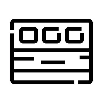Ogg audio file format digital technology icon イラスト素材