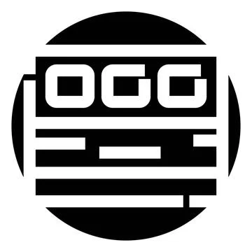 Ogg multimedia container format icon concept 스톡 일러스트