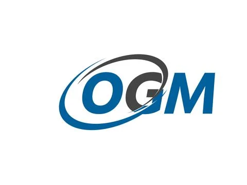 OGM logo, design, vector illustration Stock Illustration