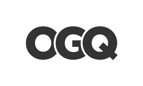 OGQ logo design template with strong and modern bold text. Initial based ve.. Stock Illustration
