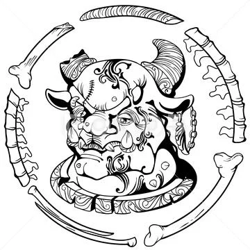 Ogr, coloring page for adults: Graphic #127702553