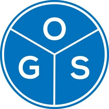 OGS letter logo design on white background. OGS creative initials letter logo 스톡 일러스트
