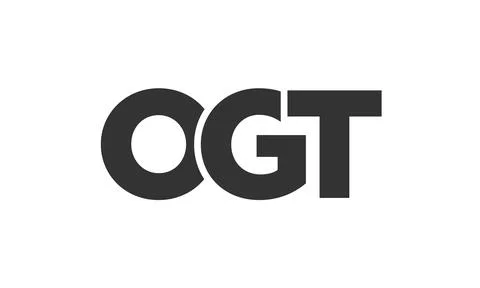 OGT logo design template with strong and modern bold text. Initial based ve.. イラスト素材