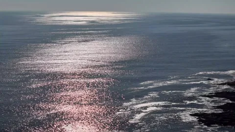 Ogunquit Beach breaking waves and beachcombers low tide Stock Footage 277127627