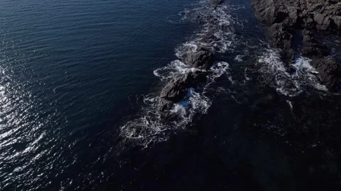 Ogunquit Rocks Spiral Stock Footage 296698058
