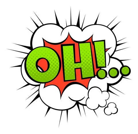Oh comic cloud. Speech bubble with sound effect Stock Illustration