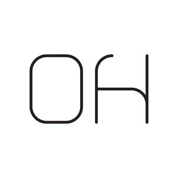 Oh initial letter vector logo icon Illustrazione stock