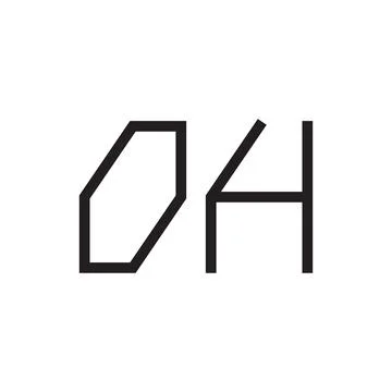 Oh initial letter vector logo icon Stock-Illustration