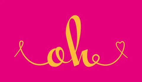 OH initial wedding monogram calligraphy vector illustration. Hand drawn let.. Stock Illustration